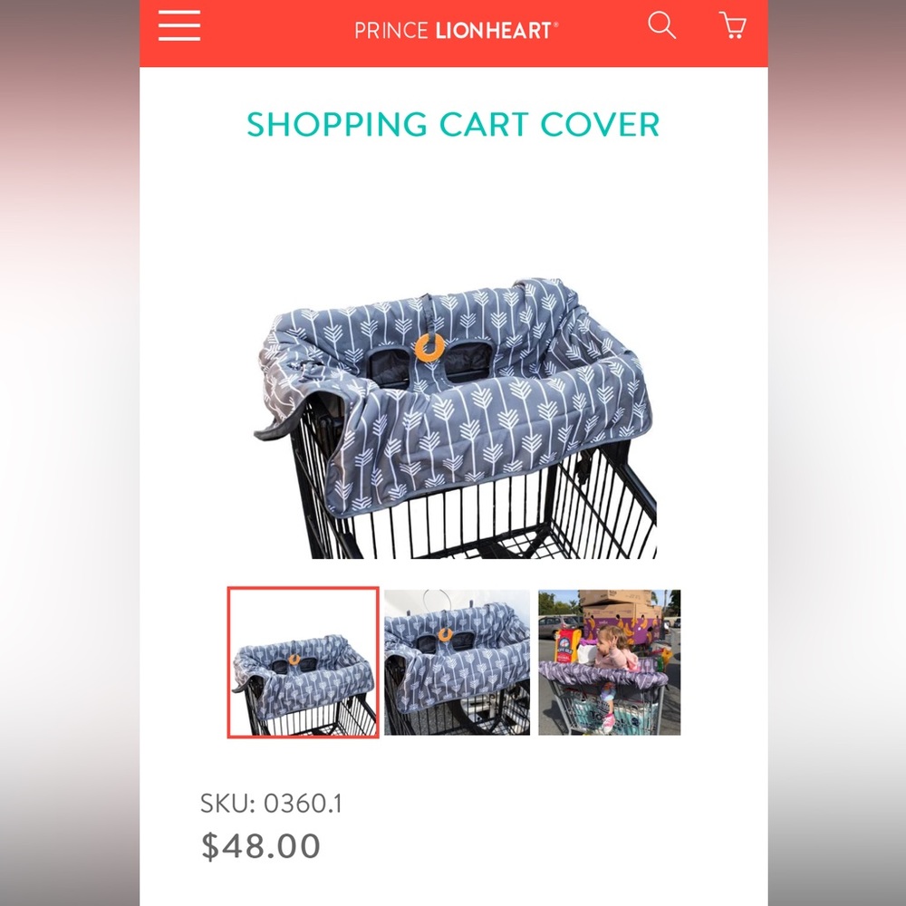 SOLD - Kids shopping cart/high chair cover